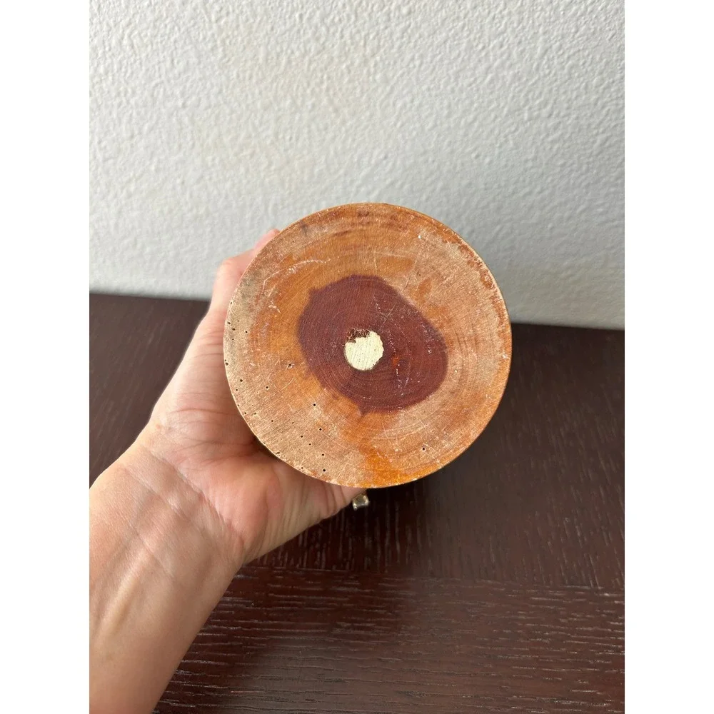 Vintage Hand Crafted Rustic Folk Artsy Wooden Mortar & Pestle From Grand Turk